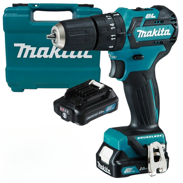 Taladro Profesional Inalámbrico Makita 12V + 2 Baterías Recargables + Maletín y Kit Accesorios de Regalo