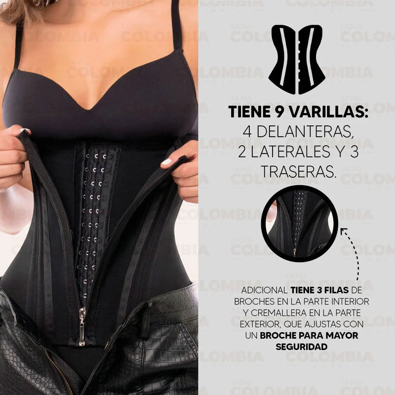 Faja Corset Reductora con 9 Varillas