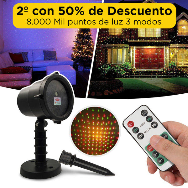 Proyector de Luces Navideñas Automático con Control Remoto – ¡Ilumina tu Navidad con Estilo!